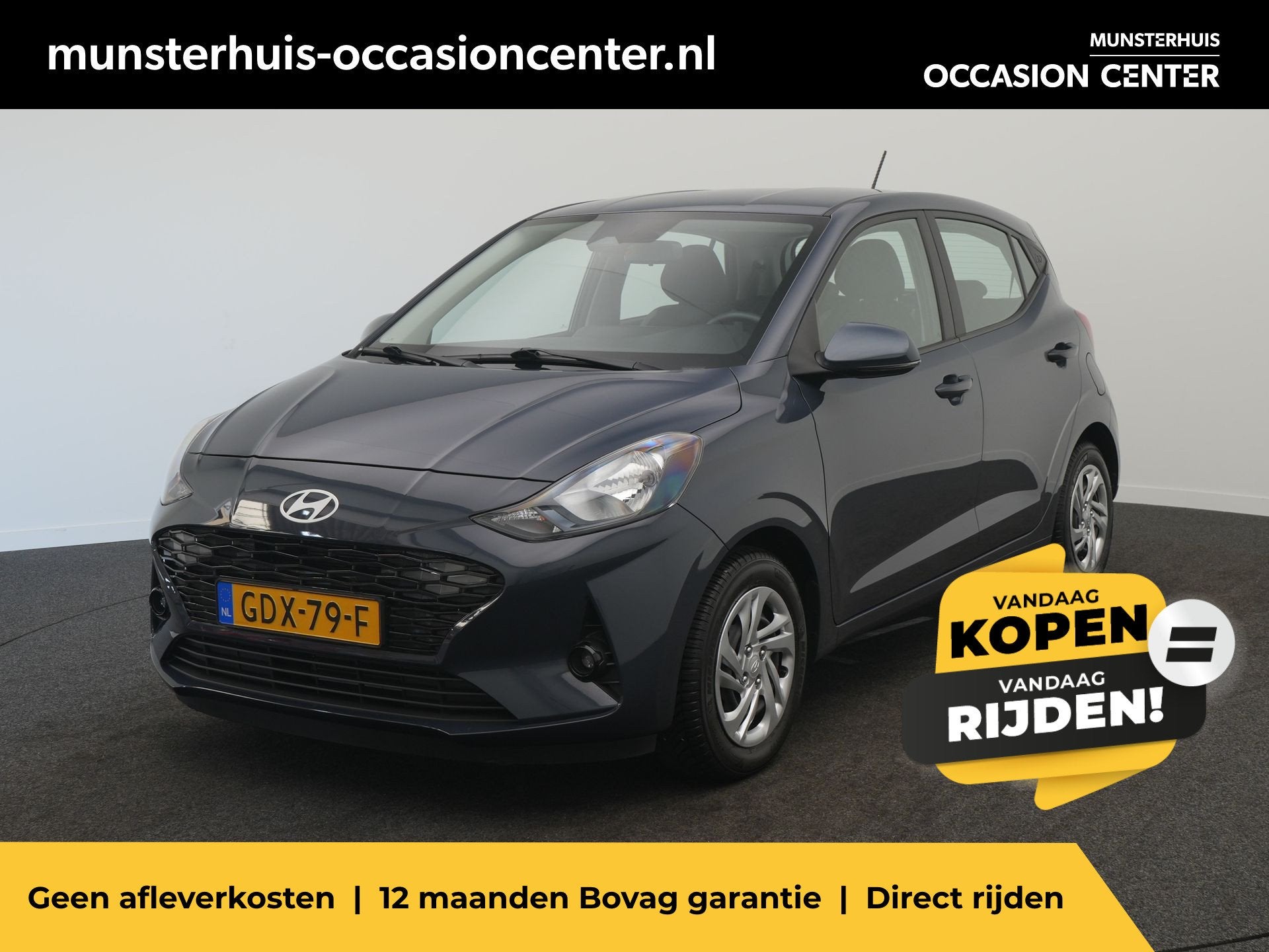 Hyundai i10 1.0 Comfort - RIJKLAARPRIJS - All Seasonbanden -, Auto's, Voorwielaandrijving, 12 maanden, Stof, Gebruikt