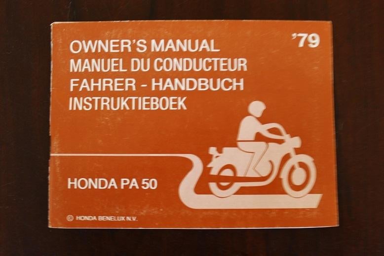 Honda PA50 Camino 1979 bromfiets handleiding owner's manual, Fietsen en Brommers, Ophalen of Verzenden, Zo goed als nieuw