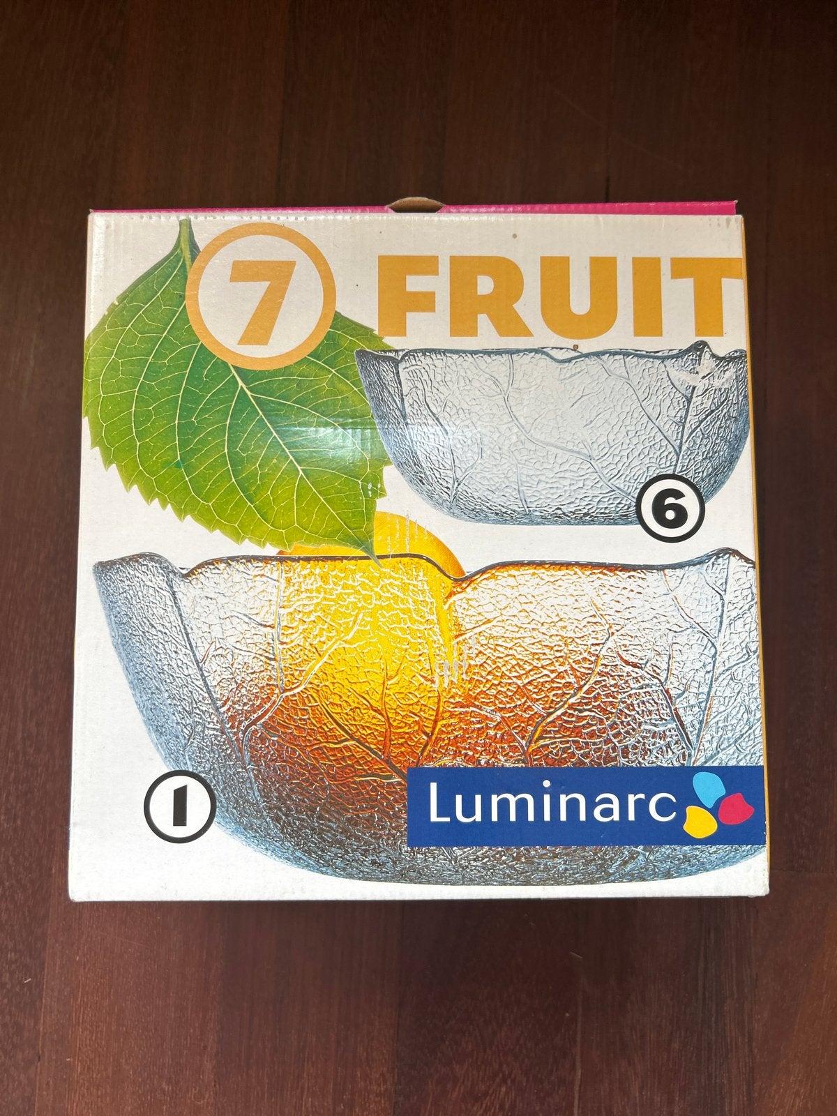 Luminarc Aspen Fruitschaal met 6 kleine schaaltjes, Overige merken, Vintage, Nieuw, Ophalen of Verzenden