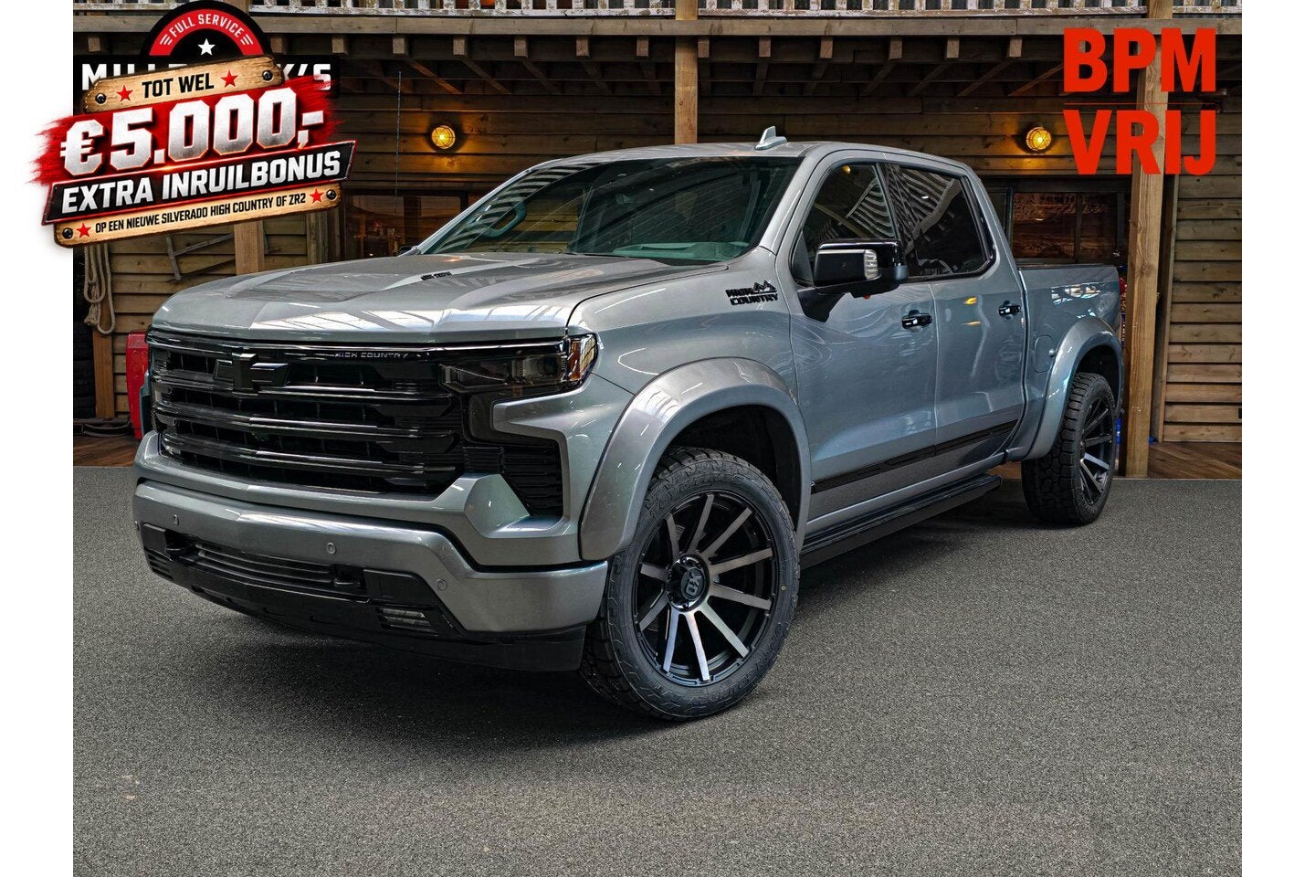 Chevrolet Silverado High Country 6.2 V8 420 PK, BPM VRIJ, Wi, Auto's, Automaat, 8 cilinders, Leder, Nieuw