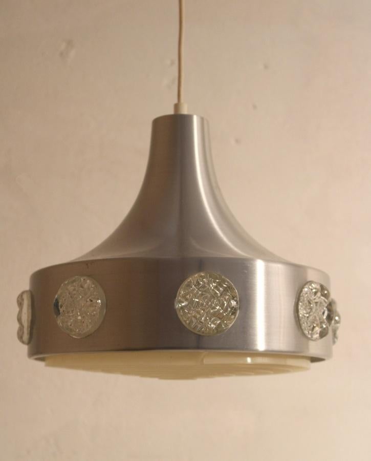 Vitrika jaren 60 hanglamp Deens Mid century design, Gebruikt, -, -, Ophalen of Verzenden