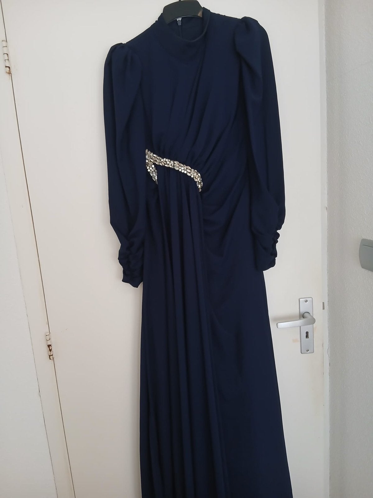 Elegante Blauwe Galajurk - Zo Goed als Nieuw, Kleding | Dames, Maat 38/40 (M), Galajurk, Blauw, Ophalen of Verzenden
