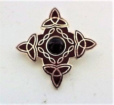 Prachtige Vintage Keltische broche hanger met Bruin Emaille, Ophalen, Zo goed als nieuw, Bruin, Overige materialen
