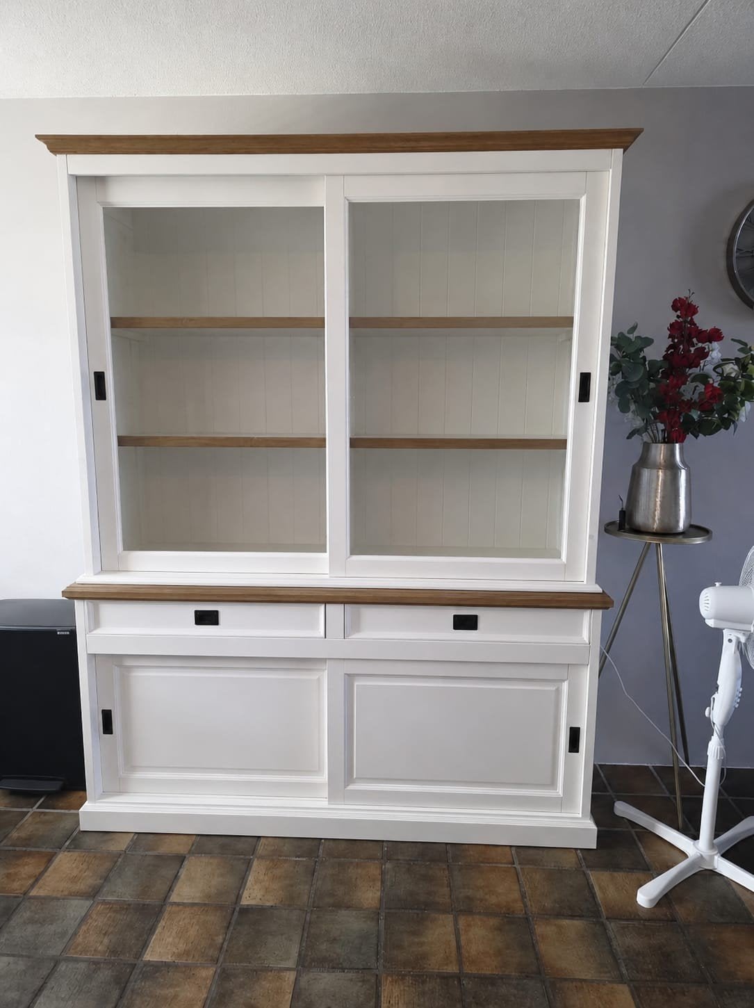 Richmond dressoir en buffetkast met schuifdeuren en lades, Huis en Inrichting, Kasten | Dressoirs, Gebruikt, 150 tot 200 cm, Ophalen of Verzenden