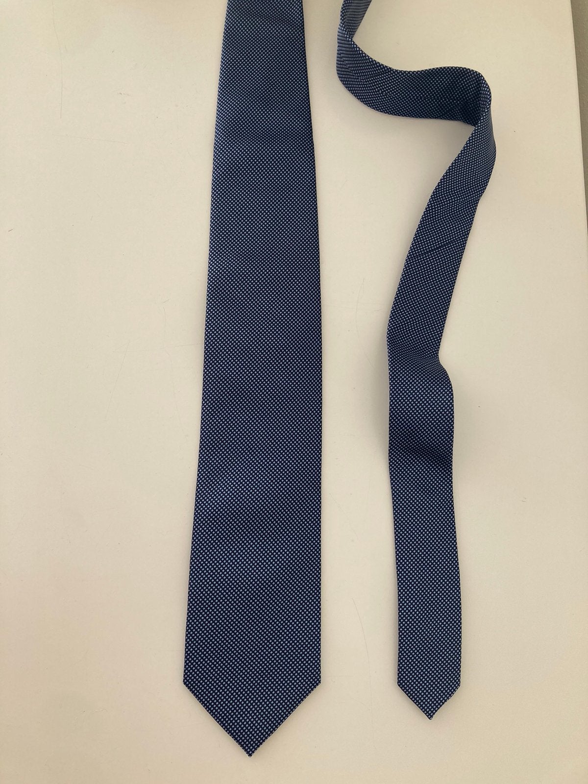 Klassieke Zijde Stropdas SILK * LIV Collection, Blauw, LIV Collection, Ophalen of Verzenden, Zo goed als nieuw