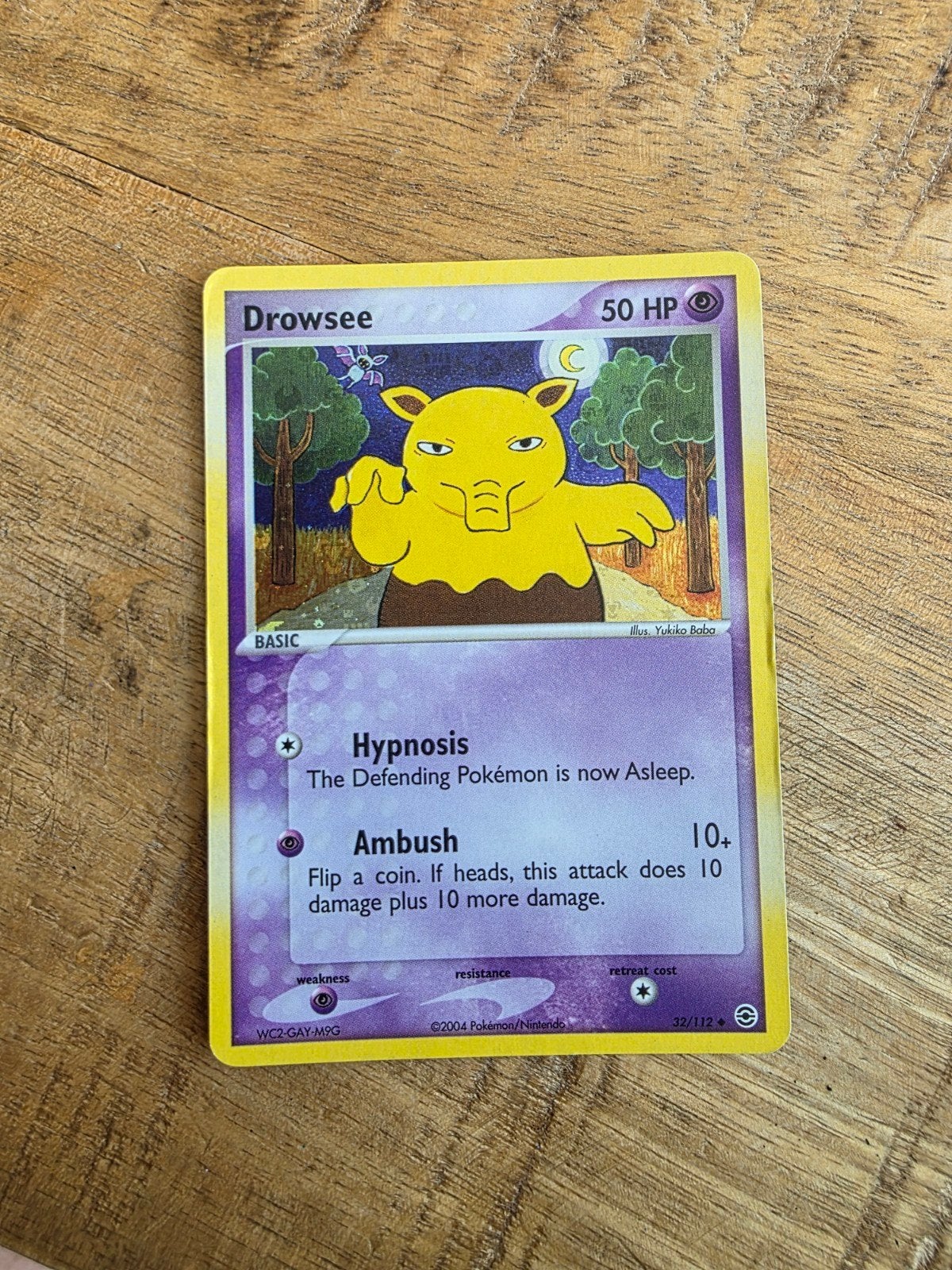 Drowzee Reverse Pokemon EX Fire Red & Leaf Green, Ophalen of Verzenden, Gebruikt, Losse kaart