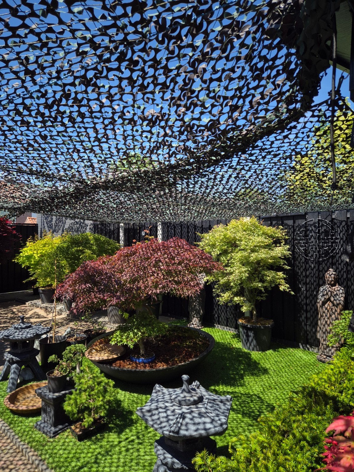 Camouflage net 6x3m als nieuw, Tuin en Terras, Tuinwanddecoratie, Ophalen, Zo goed als nieuw