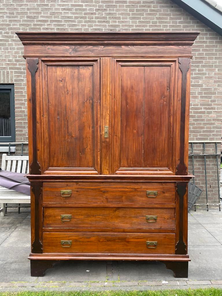 Antieke houten kast Oud Hollands kabinet, Antiek en Kunst, Ophalen