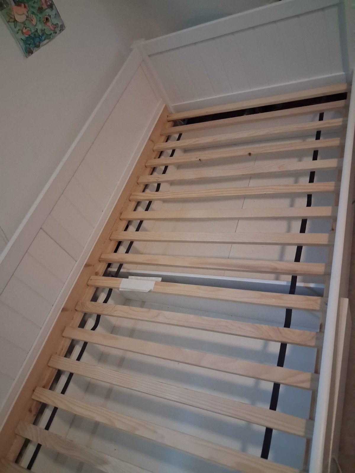 Ikea bedbank 200x90cm met gebruikerssporen, Ophalen, Gebruikt, 90 cm, Eenpersoons