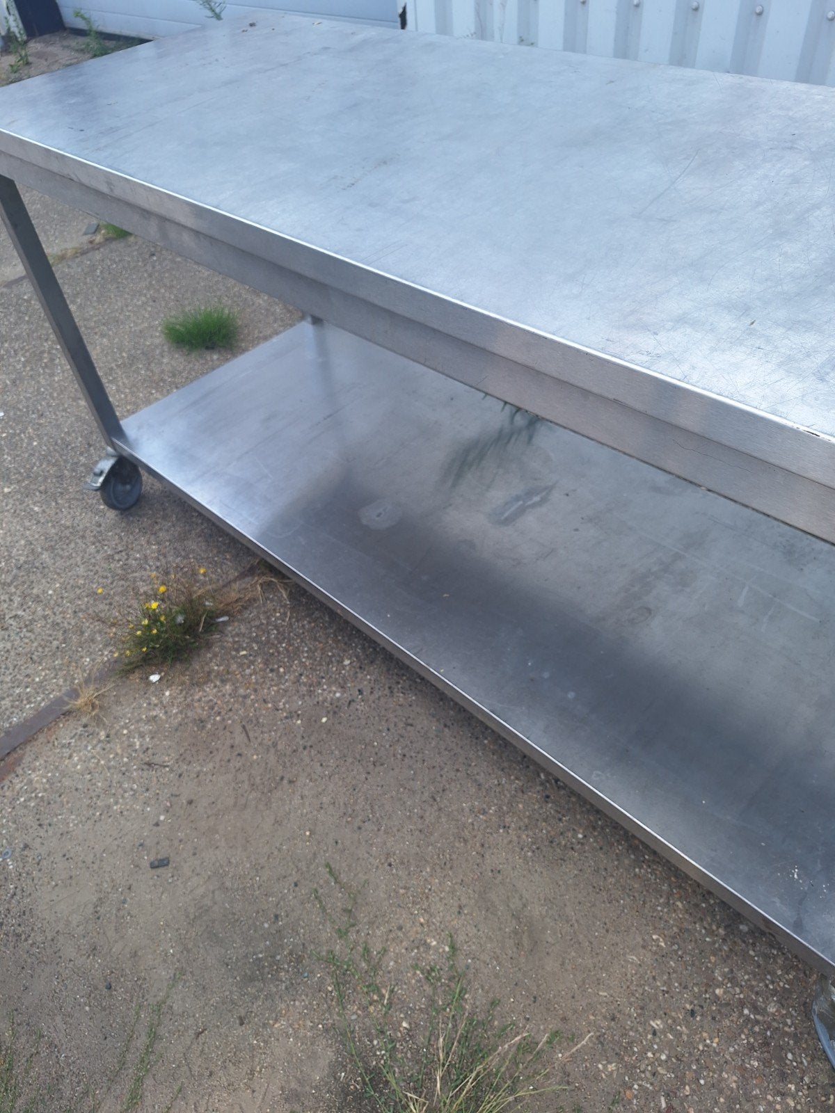 Rvs tafel, 100 liter of meer, Ophalen, Transportkar