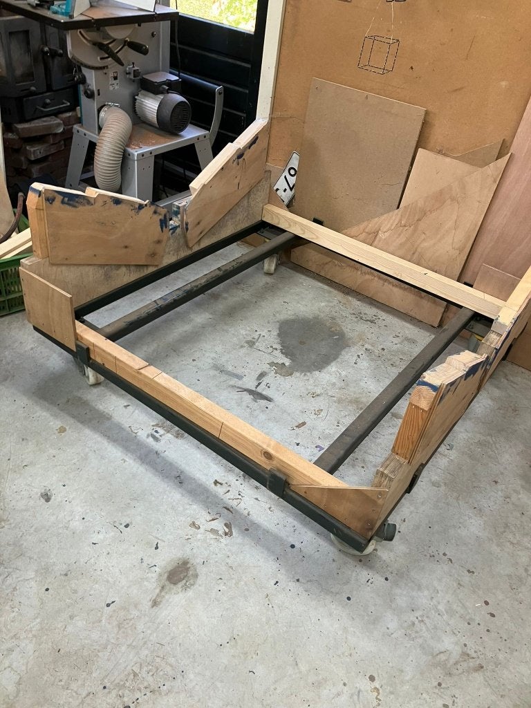 bok op wielen, mobiele bok voor boot, botenbok, Ophalen, Gebruikt