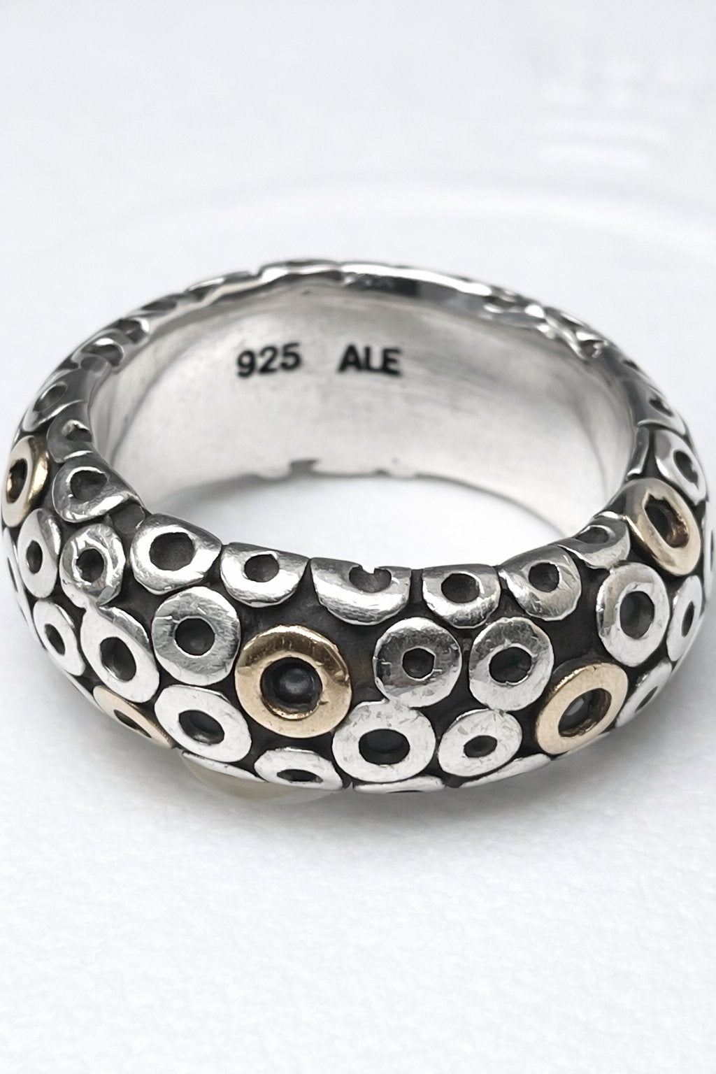 ZELDZAAM massief Pandora ring met 14K goud maat 52, Ophalen, Zo goed als nieuw, Zilver, Dame