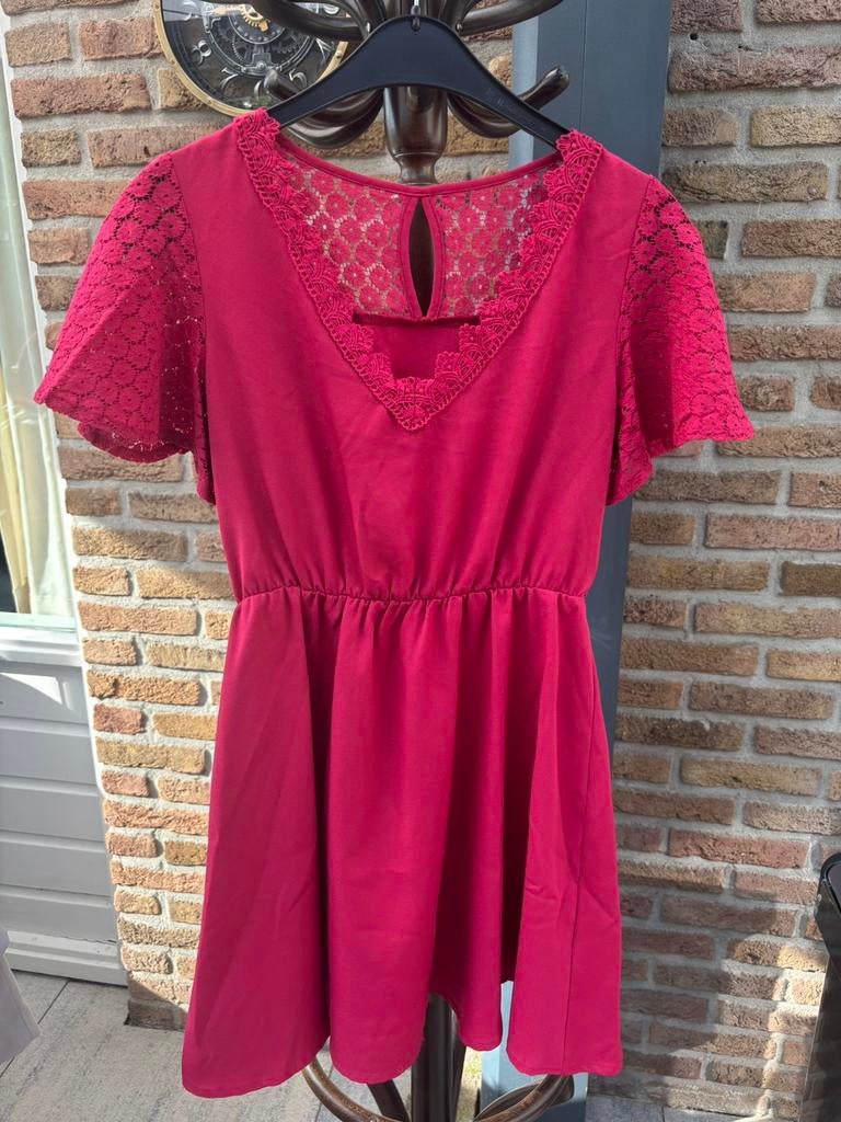Zomer jurk Shein maat S, Kleding | Dames, Jurken, Ophalen of Verzenden, Zo goed als nieuw, Roze, Maat 36 (S)