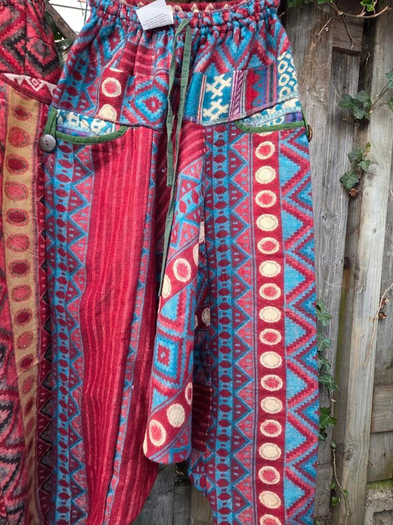 Handgemaakte Warme hippie harembroek, Hippie, Ophalen of Verzenden, Nieuw, Lang