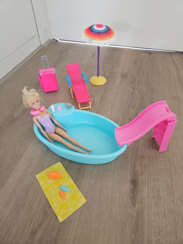 Barbie swimminpool., Ophalen of Verzenden, Zo goed als nieuw, Barbie