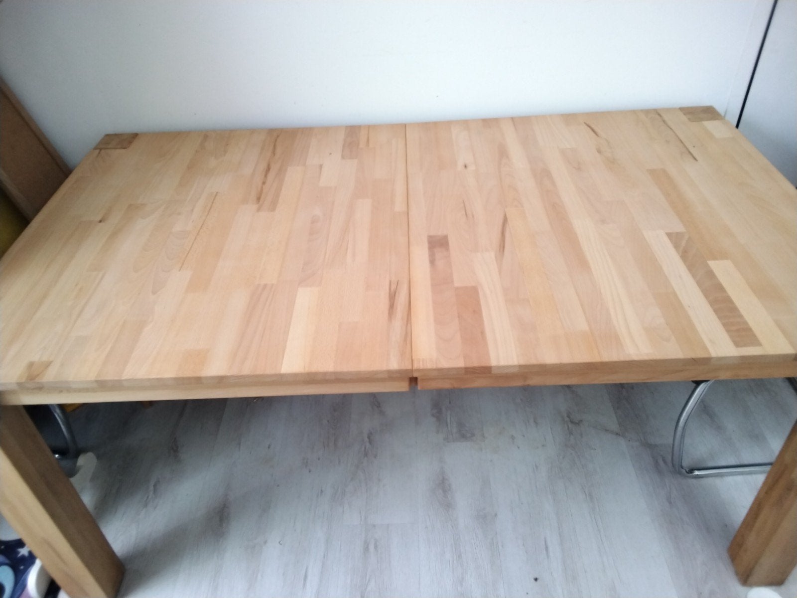 Uitschuifbare eettafel van licht hout, Ophalen, Gebruikt, Modern, Scandinavisch, 50 tot 100 cm