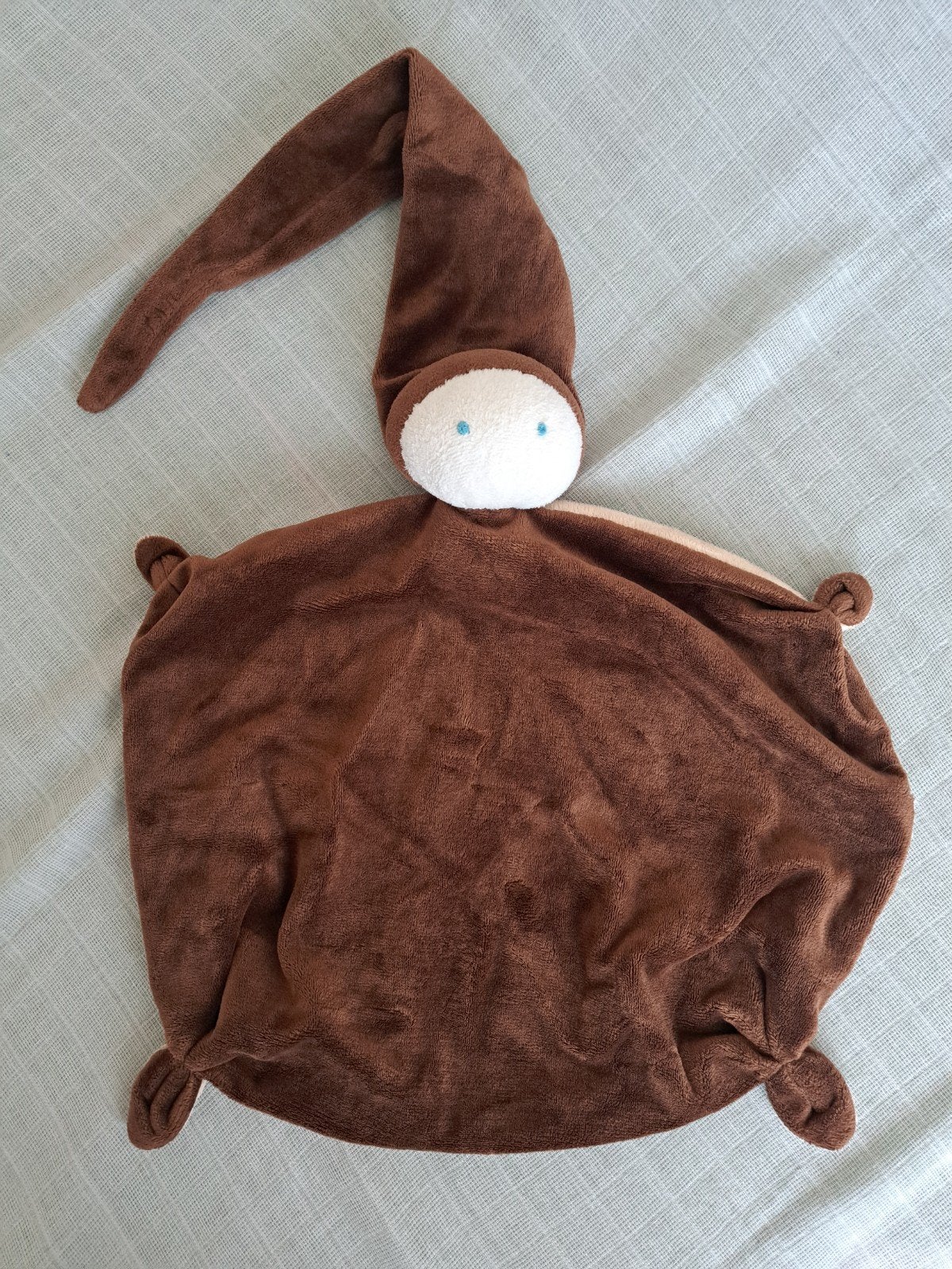 Difrax knuffeldoek soft groot, Verzenden, Overige typen, Zo goed als nieuw, Bruin