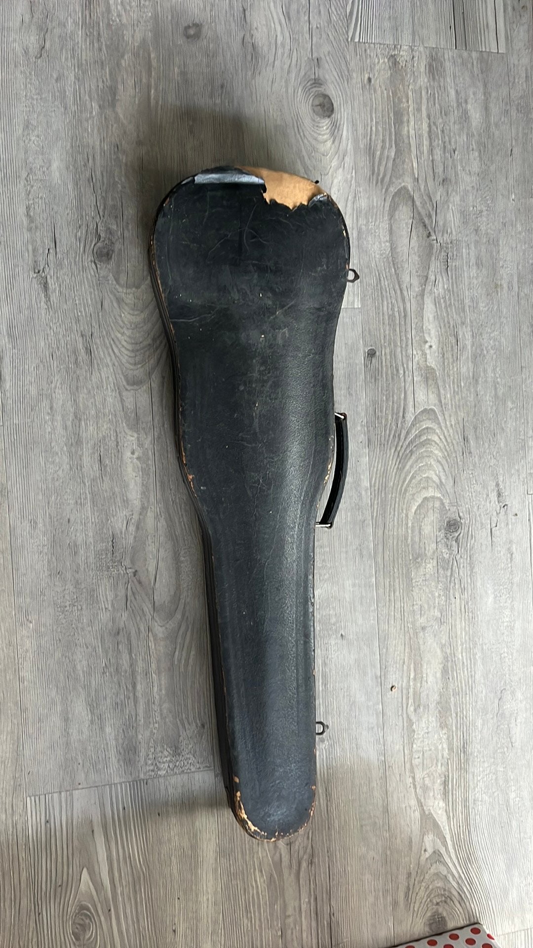 Zwarte vintage brocante vioolkoffer, Antiek en Kunst, Ophalen