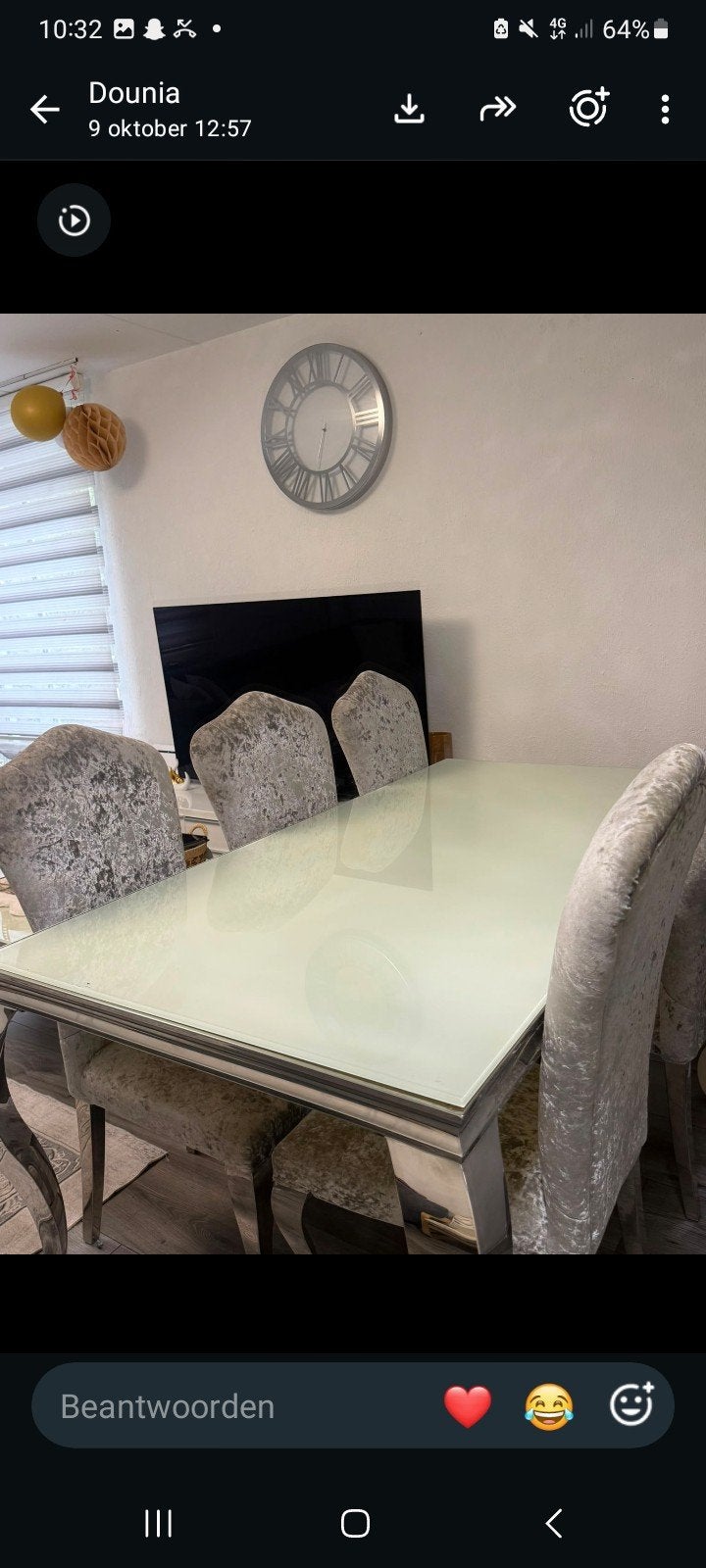 woonkamer set: eettafel met 6 stoelen en salontafel, Huis en Inrichting, Ophalen