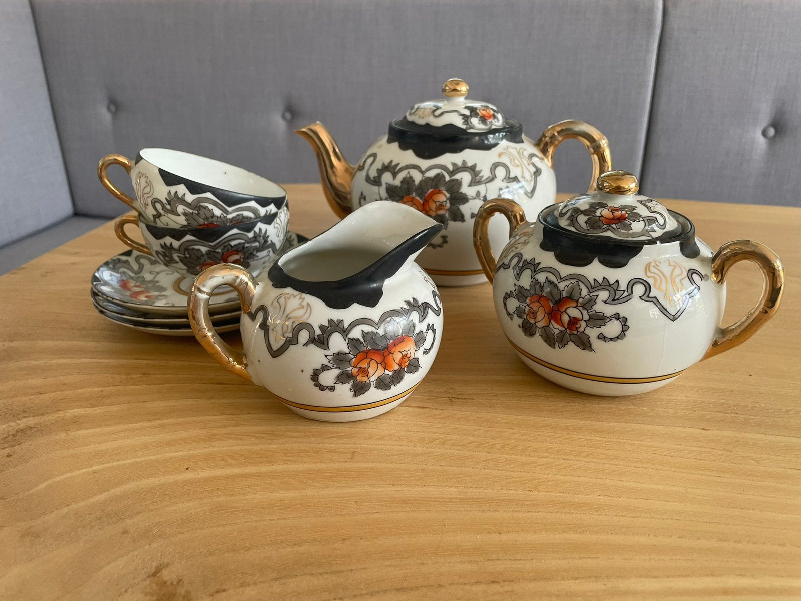 Prachtige Japans porseleinen set antiek, Antiek en Kunst, Ophalen of Verzenden