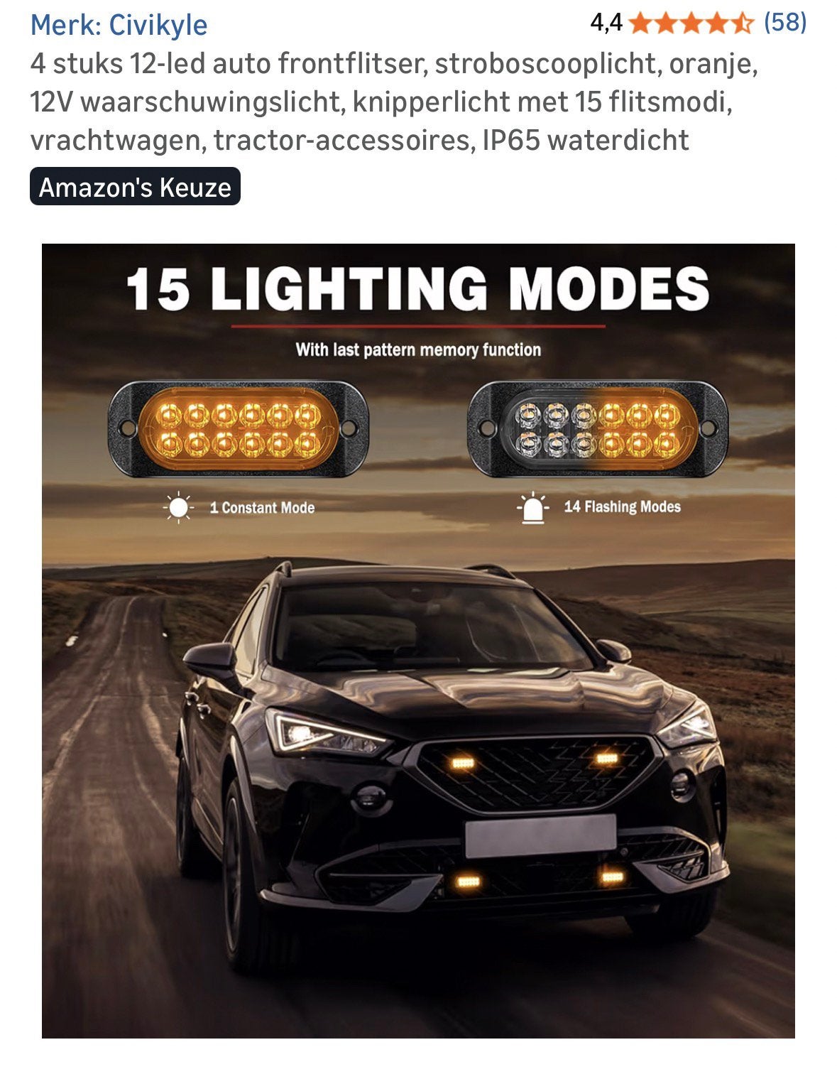 Frontflitser / stroboscoop auto / vrachtwagen, Ophalen of Verzenden, Nieuw