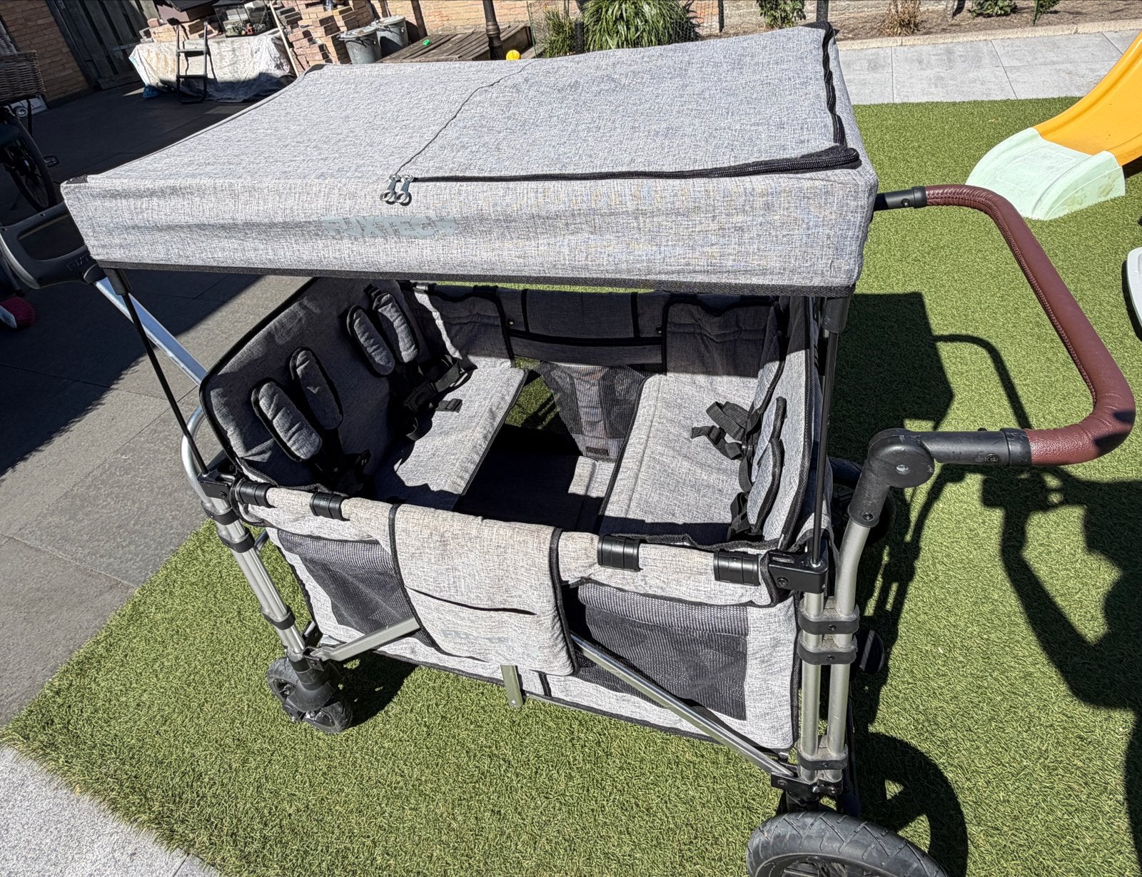 Fuxtec bolderkar met zonnescherm en gordels, Kinderen en Baby's, Kinderwagens en Combinaties, Ophalen, Gebruikt, Duowagen