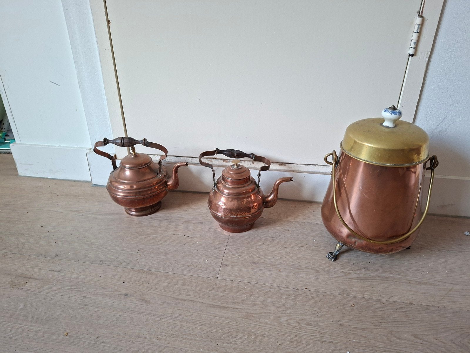 Antieke Koperen Ketels en Pot, Antiek en Kunst, Ophalen of Verzenden