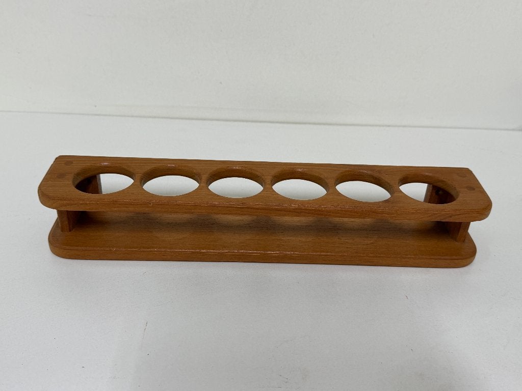 ARC Teak borrelglaasjes/houder met 6 gaten 42 mm, Ophalen of Verzenden, Zo goed als nieuw, Lijn of Blok
