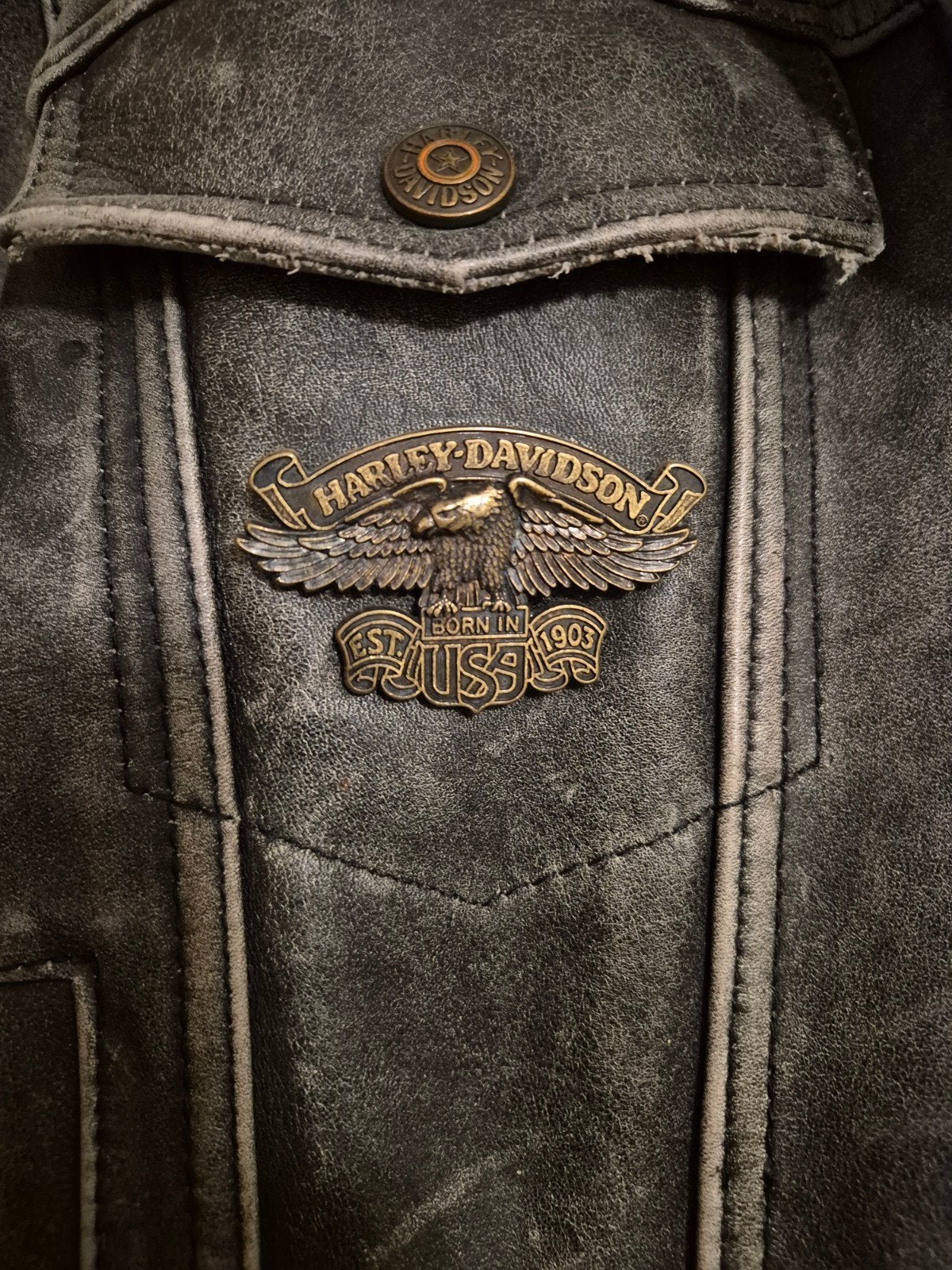 Prachtige Harley-Davidson leren motorjas unieke vintage L, Ophalen, Nieuw zonder kaartje, Jas | leer, Harley Davidson.