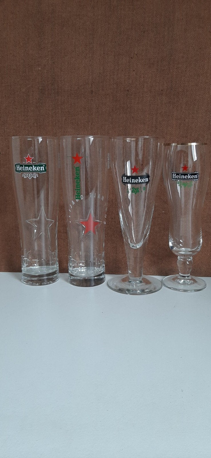 Heineken Bierglazen Set - Diverse Modellen, Verzamelen, Ophalen of Verzenden, Zo goed als nieuw