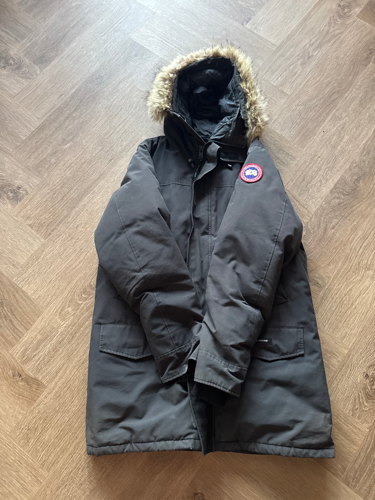 Canada Goose Expedition Parka Zwart Maat XL, Ophalen, Gedragen, Maat 56/58 (XL), Zwart