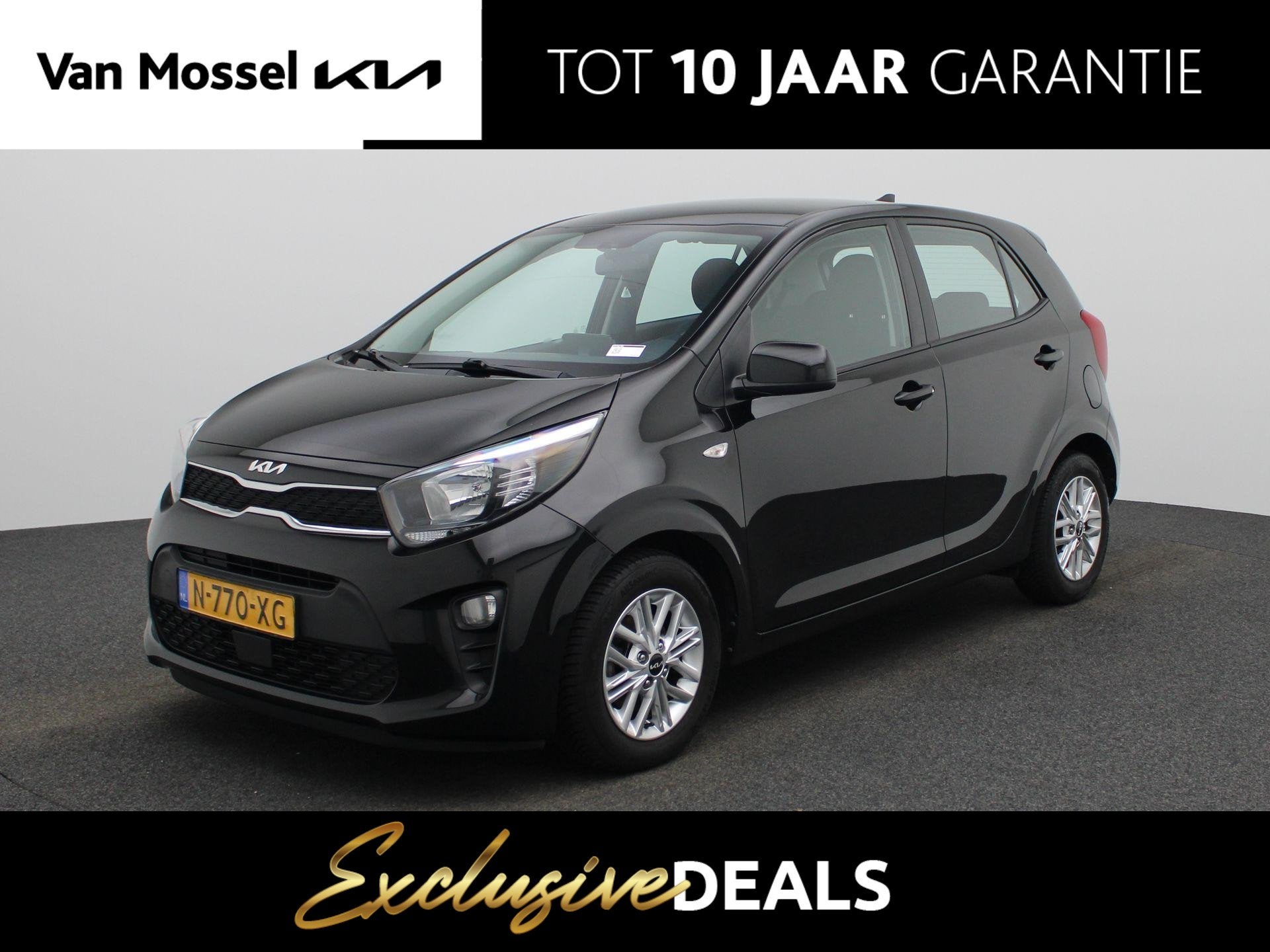 Kia Picanto 1.0 DPi DynamicLine | Apple Carplay/ Android Aut, Stof, Gebruikt, 4 stoelen, Zwart