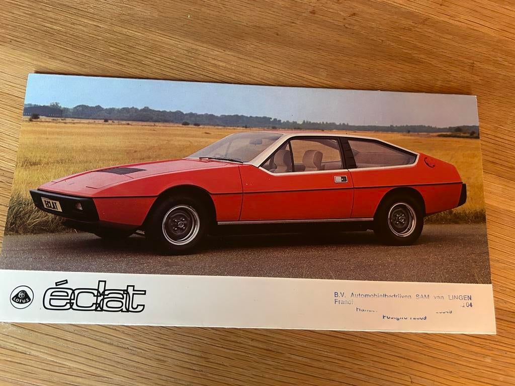 Lotus Eclat folder, Ophalen of Verzenden, Zo goed als nieuw, Overige merken