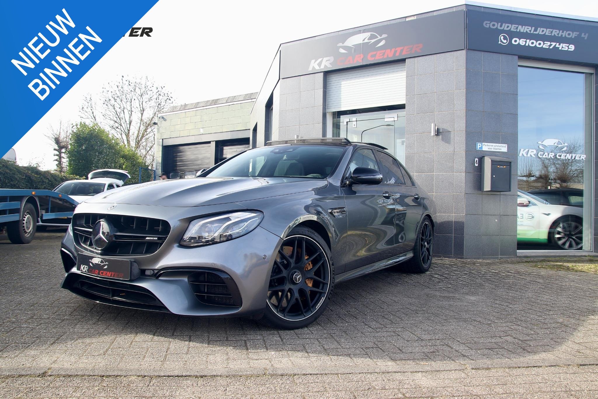 Mercedes-Benz E-klasse AMG E63s CERAMIC-PANO-3D BURMESTER-ME, Auto's, Mercedes-Benz, Automaat, Dealer onderhouden, Stof, Gebruikt