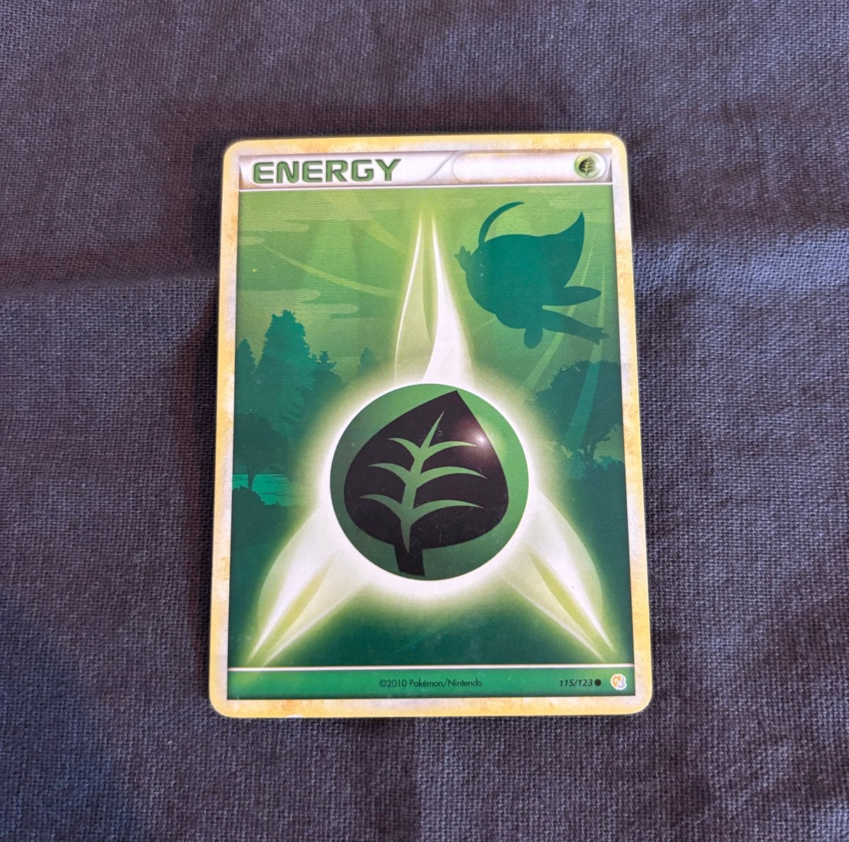 Pokémon Energy Kaart - Gras Energie 115/123 heartgold, Ophalen of Verzenden, Gebruikt, Losse kaart