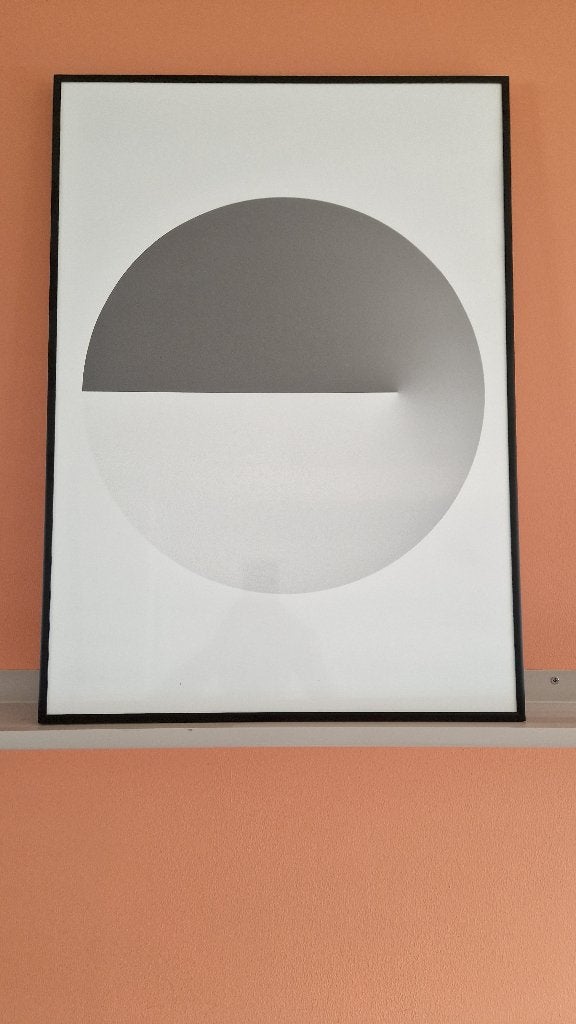 Fotolijst 50x70 cm met Paper Collective print (Cirkel), Zo goed als nieuw, Wissellijst, Zwart, Overige materialen