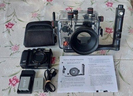 Canon Powershot G10, met Ikelite onderwaterhuis, 14 megapixels, Geheugenkaart, Canon, Ophalen of Verzenden