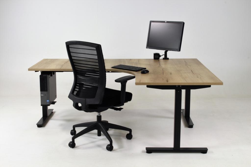 Elektrisch verstelbaar hoekbureau - 200x160cm, Ophalen of Verzenden, In hoogte verstelbaar, Nieuw, Hoekbureau