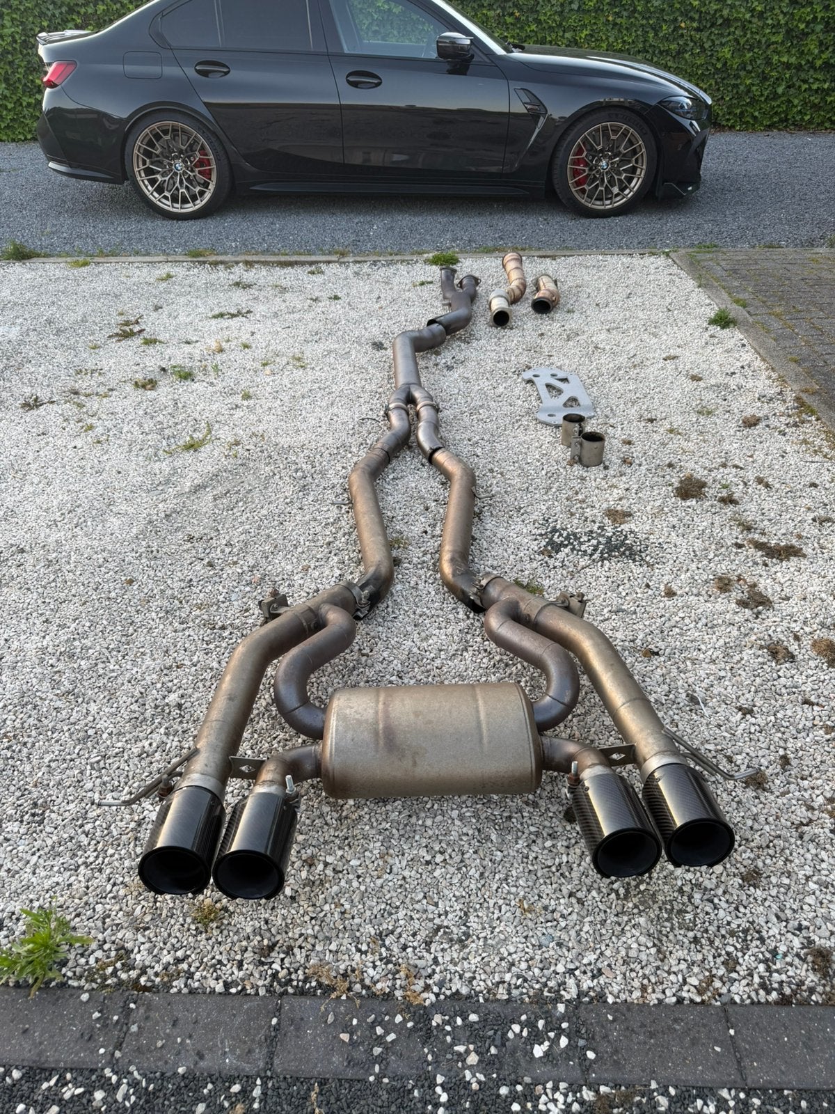 Complete BMW M3 M4 G80 G8X uitlaatsysteem incl downpipe, Auto-onderdelen, Uitlaatsystemen, Ophalen of Verzenden, Gebruikt, BMW