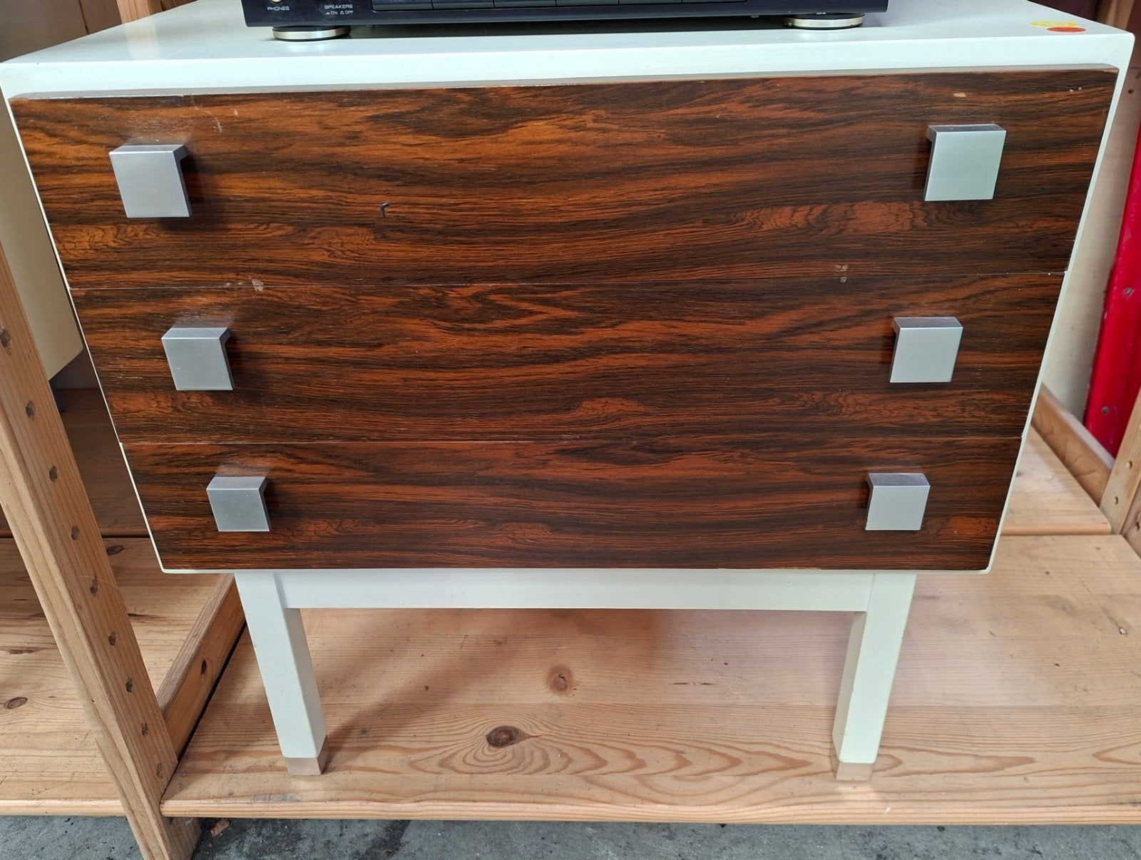 Twee jaren 60 ladenkastjes. Vintage, retro., Ophalen, 50 tot 100 cm, 3 of 4 laden, Nvt