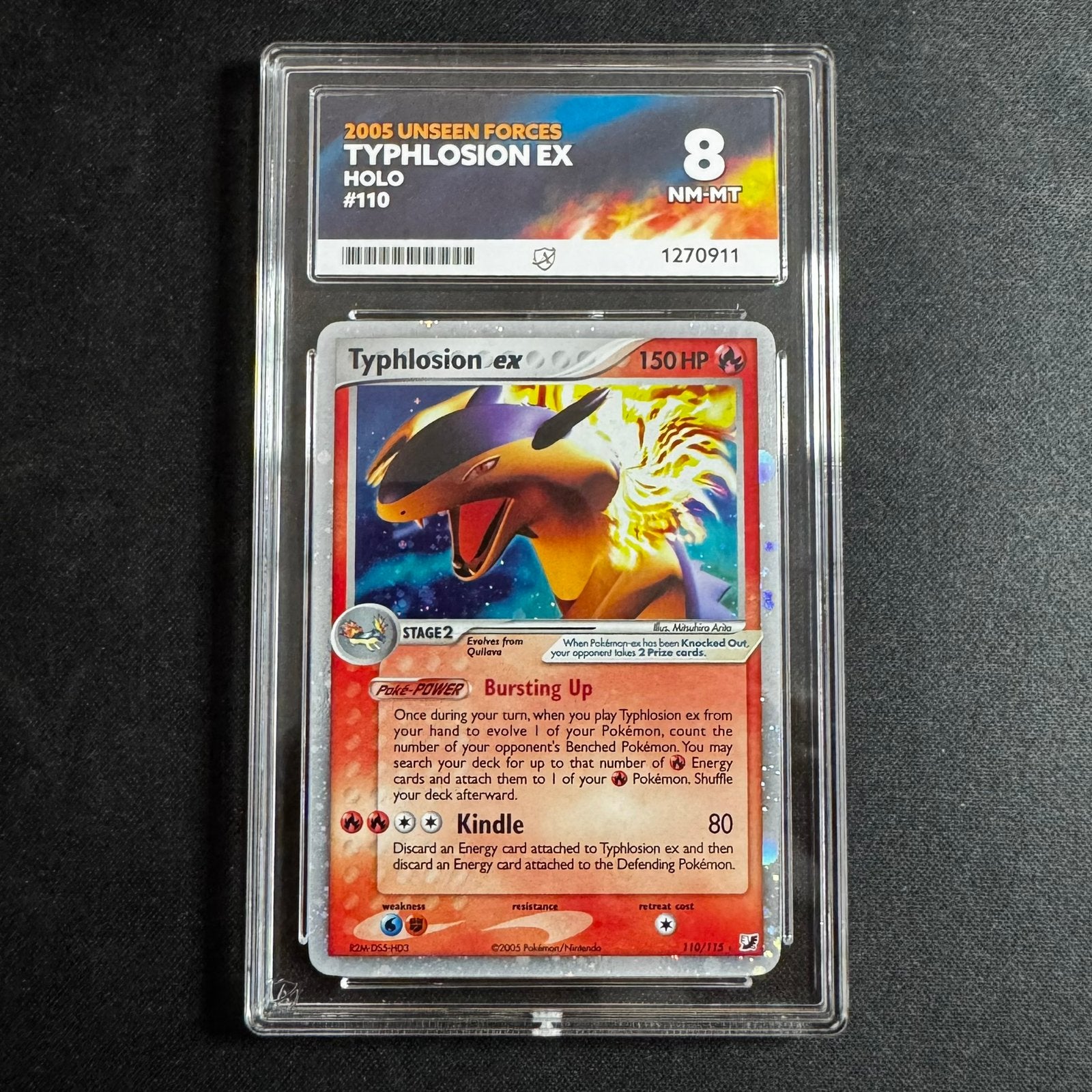 Pokémon Typhlosion 110/115 ACE 8 Unseen Forces, Ophalen of Verzenden, Zo goed als nieuw