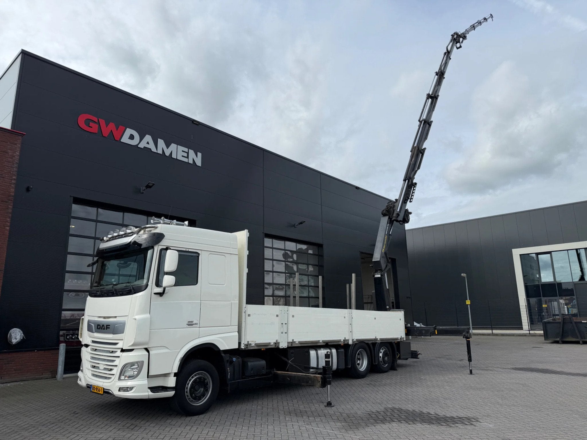 DAF XF 450 6x2 HMF 3220 K6+Fly jib ,Winch Euro 6D (bj 2020), Auto's, Euro 6, Wit, DAF, 449 pk