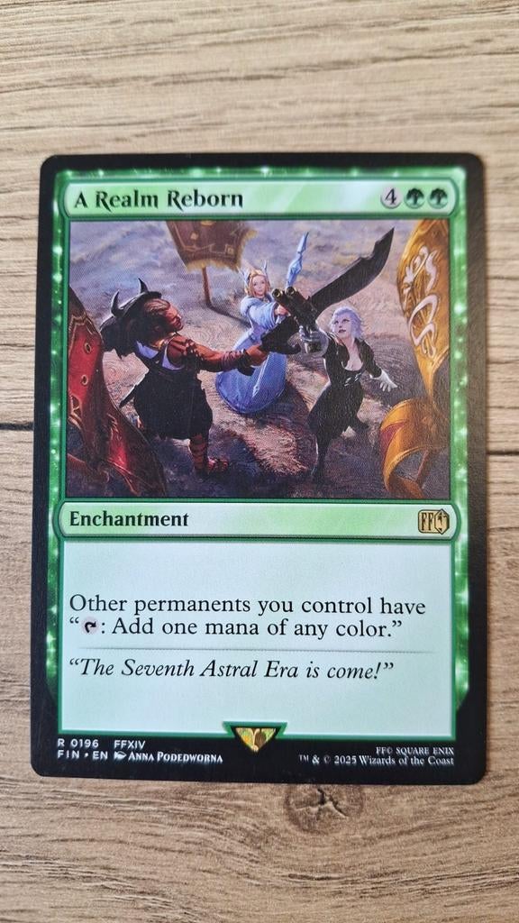 Magic The Gathering: A Realm Reborn (FFXIV) - Enchantment, Ophalen of Verzenden, Zo goed als nieuw, Losse kaart