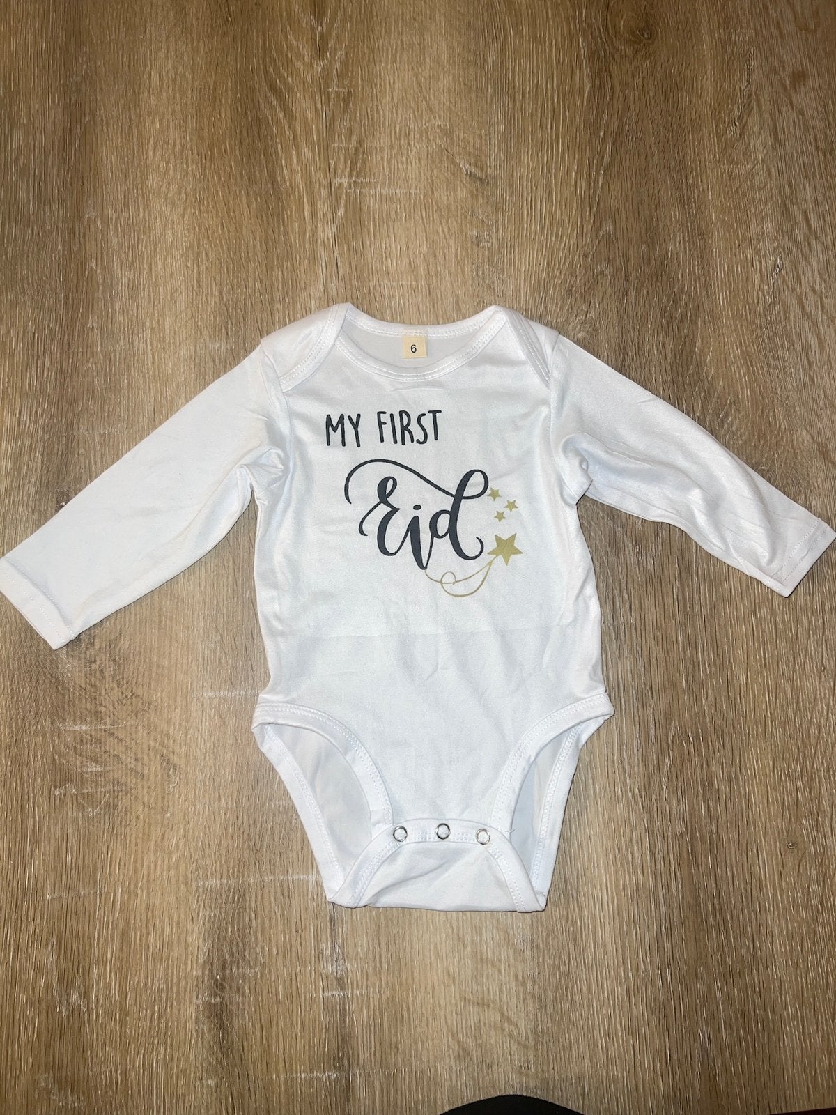 My first eid romper met lange mouwen 6-9 maanden, Ophalen of Verzenden, Zo goed als nieuw, Jongetje of Meisje, Nacht- of Onderkleding