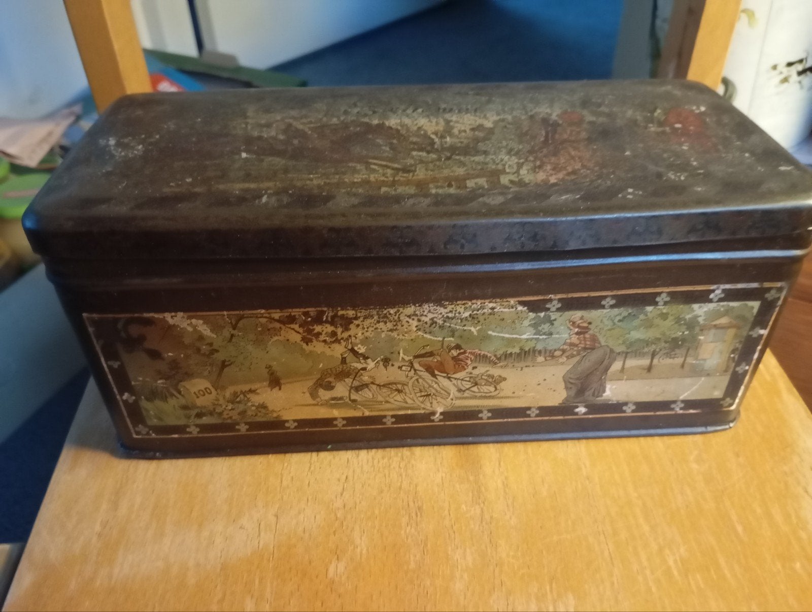 Vintage Blik Art Deco decoratief, Ophalen of Verzenden