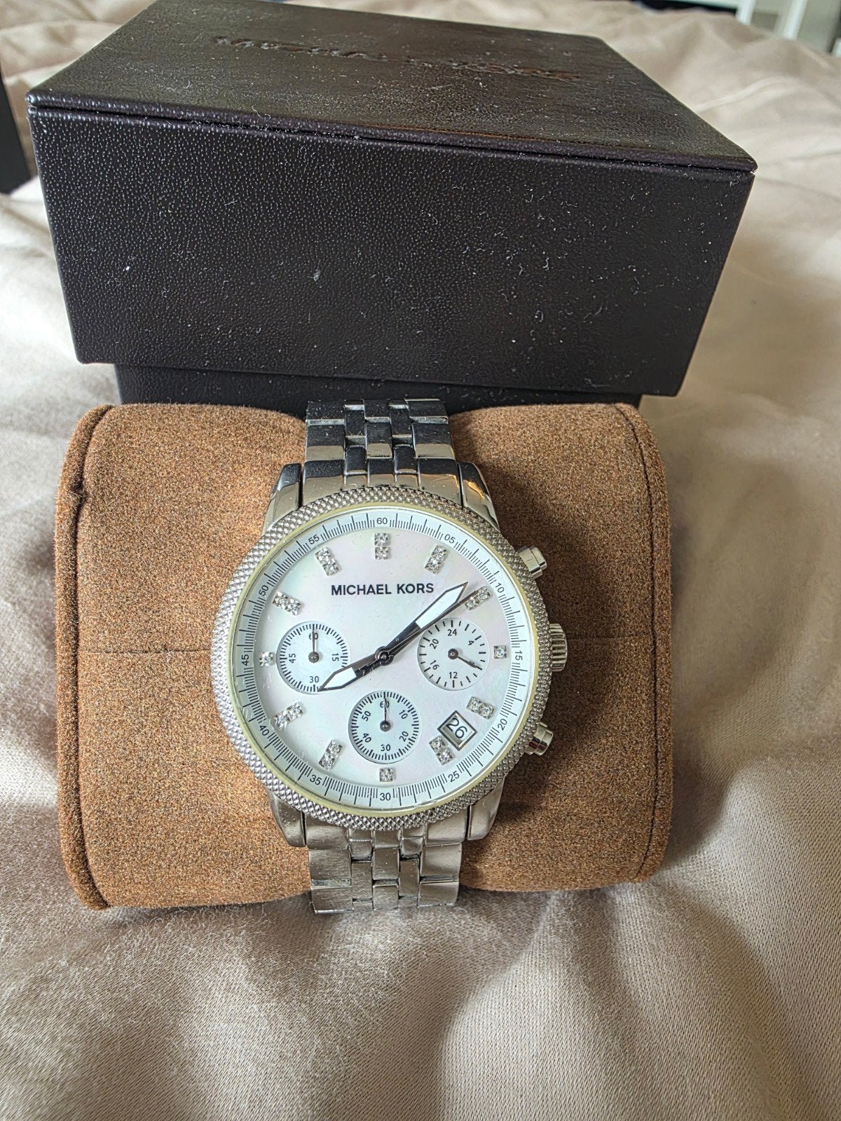 Michael Kors horloge zilver, Sieraden, Tassen en Uiterlijk, Horloges | Dames, Overige merken, Staal, Ophalen of Verzenden, Zo goed als nieuw