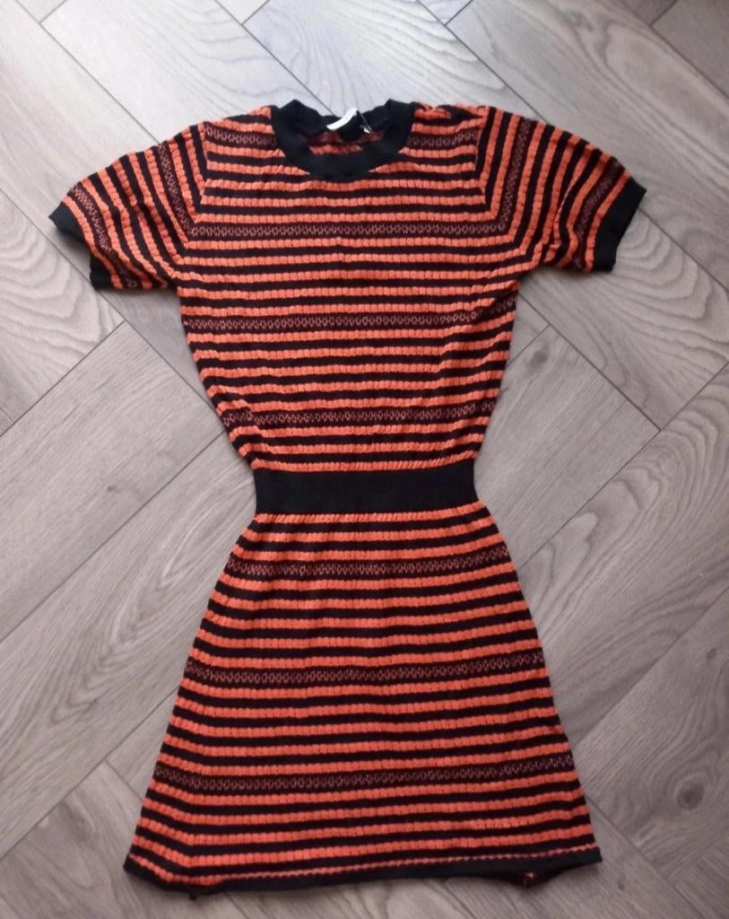 Zara gestreepte jurk maat S, Zara, Oranje, Ophalen of Verzenden, Maat 36 (S)