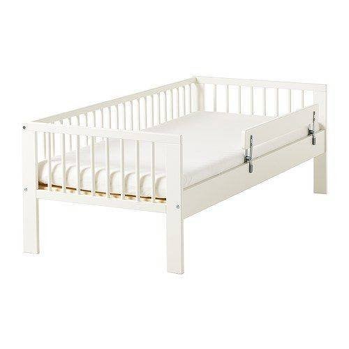Compleet IKEA kinderbed + lattenbodem+valbeveiliging +matras, 70 tot 85 cm, Zo goed als nieuw, 160 tot 180 cm, Ophalen