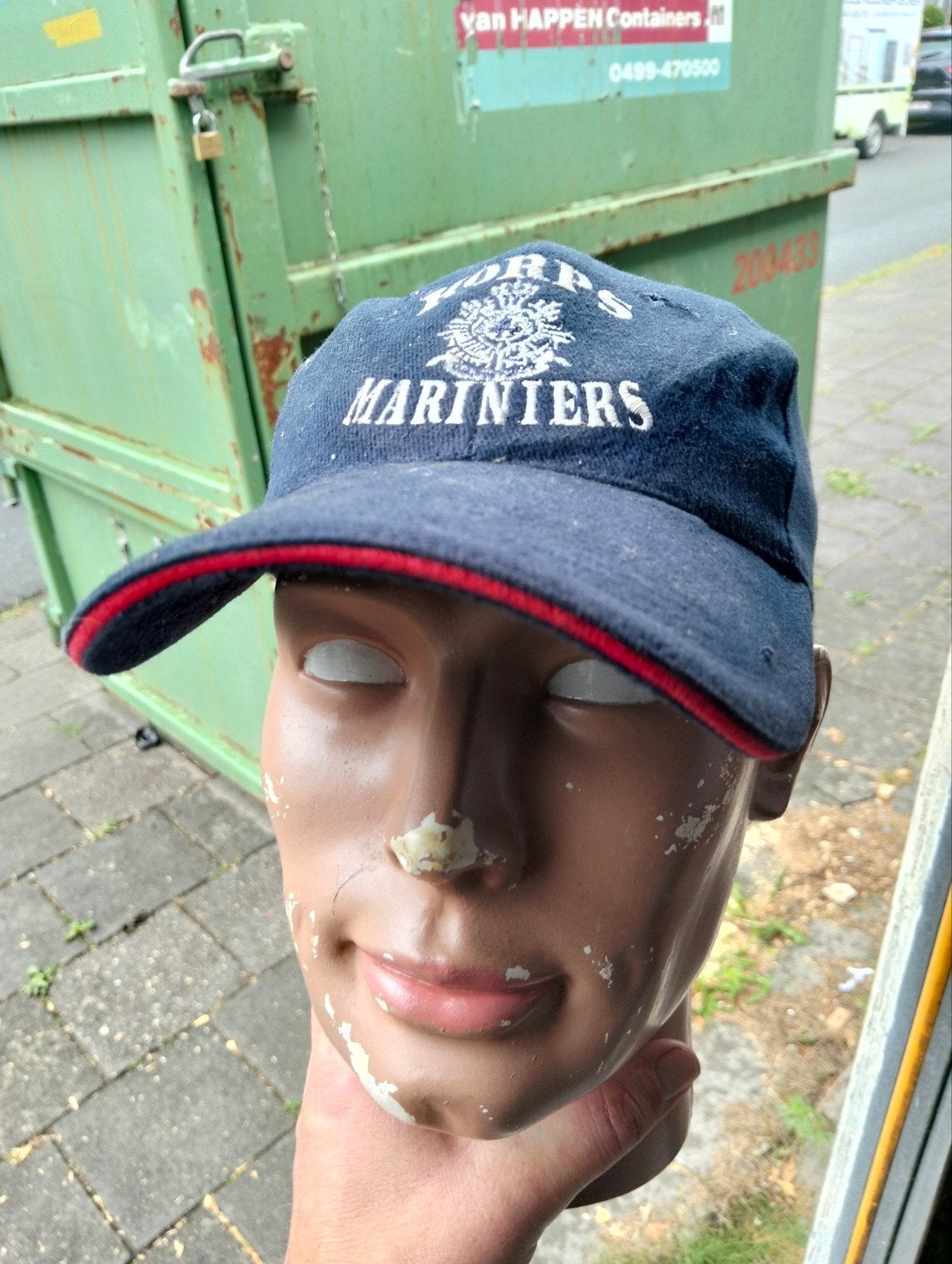 Korps Mariniers Pet - Blauw met rood accent, Verzenden, One size fits all, Pet, Gedragen