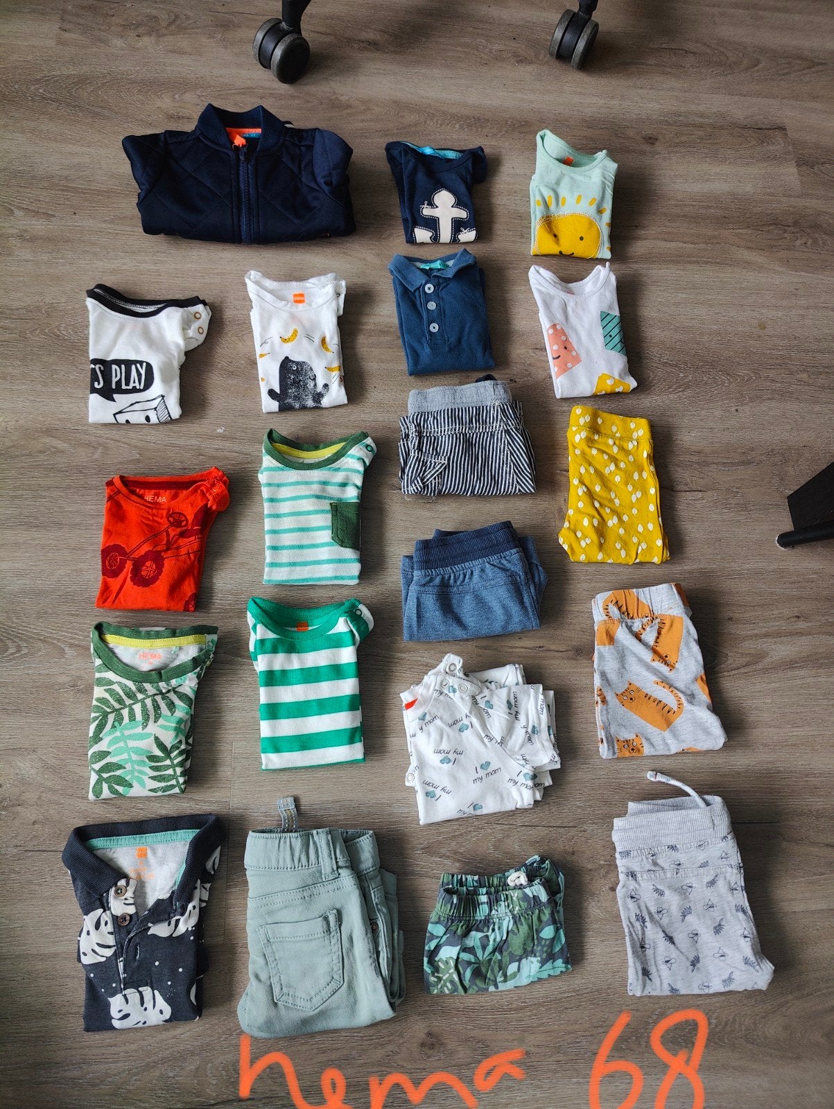 Groot Hema kledingpakket jongen maat 68 lente/zomer, Kinderen en Baby's, Babykleding | Overige, Ophalen of Verzenden, Gebruikt